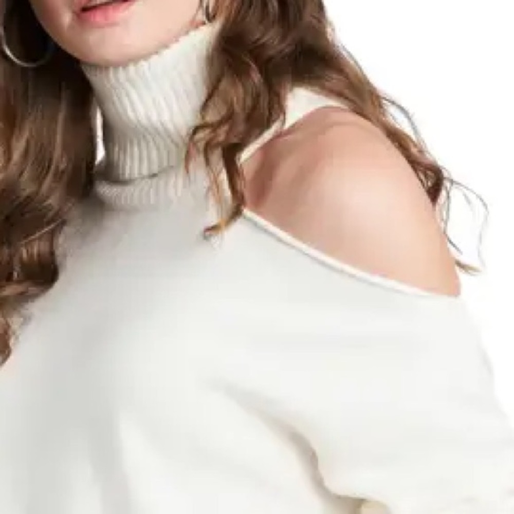 1.State Bare Shoulder Turtle Neck Sweater - Picture 4 of 5